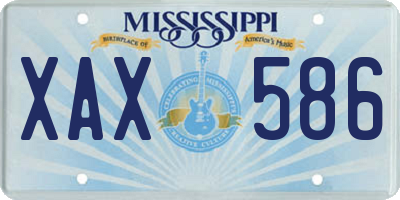 MS license plate XAX586