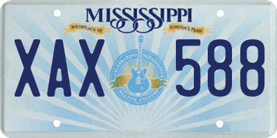 MS license plate XAX588