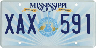 MS license plate XAX591