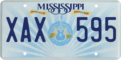 MS license plate XAX595