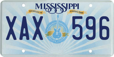MS license plate XAX596