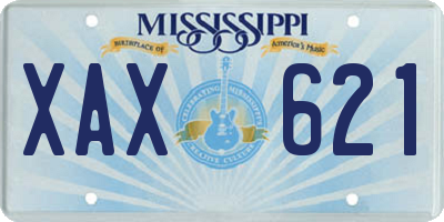 MS license plate XAX621