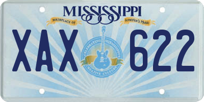 MS license plate XAX622