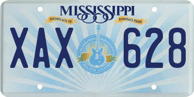 MS license plate XAX628