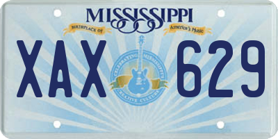 MS license plate XAX629