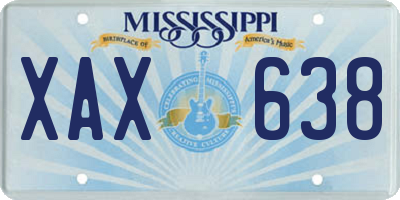 MS license plate XAX638