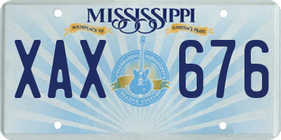 MS license plate XAX676