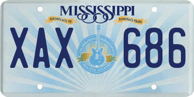 MS license plate XAX686