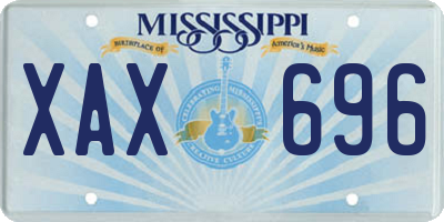 MS license plate XAX696
