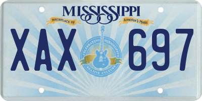 MS license plate XAX697