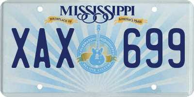 MS license plate XAX699