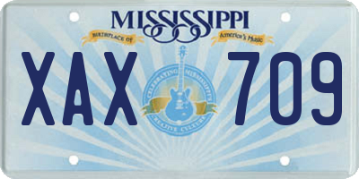 MS license plate XAX709