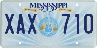 MS license plate XAX710