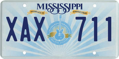 MS license plate XAX711