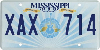 MS license plate XAX714
