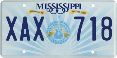 MS license plate XAX718