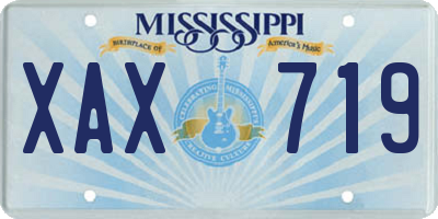 MS license plate XAX719