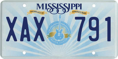 MS license plate XAX791