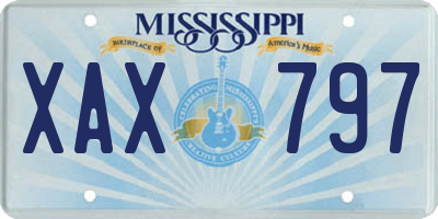 MS license plate XAX797