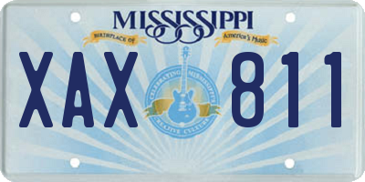 MS license plate XAX811
