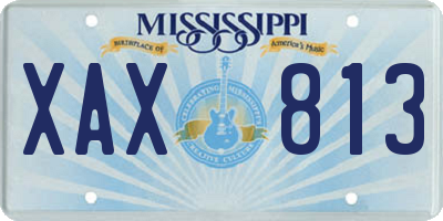 MS license plate XAX813