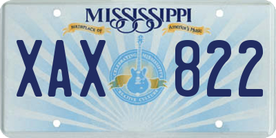 MS license plate XAX822