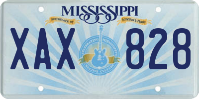 MS license plate XAX828