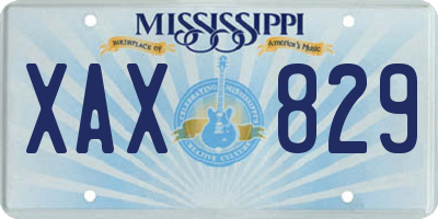 MS license plate XAX829