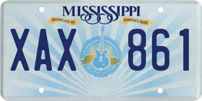 MS license plate XAX861