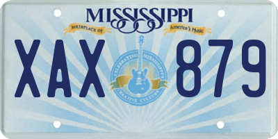 MS license plate XAX879