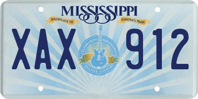 MS license plate XAX912
