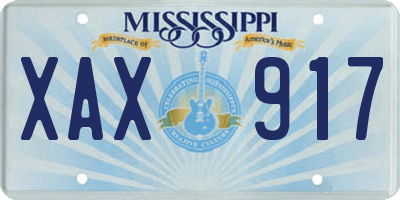 MS license plate XAX917