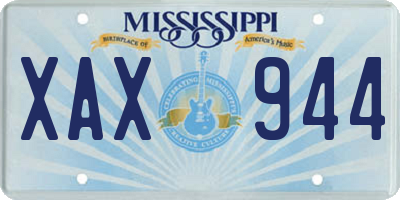 MS license plate XAX944