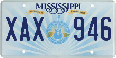 MS license plate XAX946