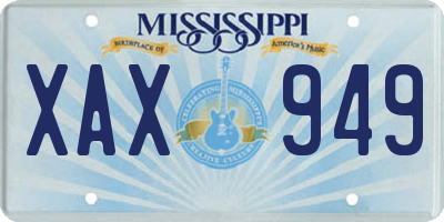 MS license plate XAX949