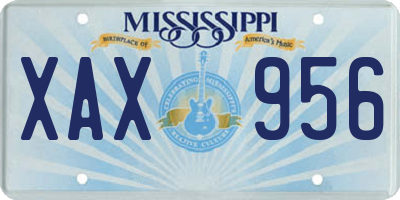 MS license plate XAX956