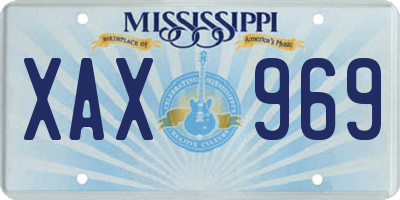MS license plate XAX969