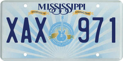 MS license plate XAX971