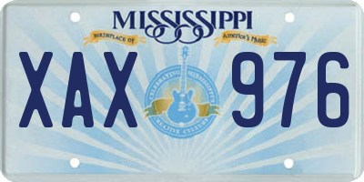 MS license plate XAX976