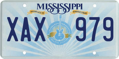 MS license plate XAX979