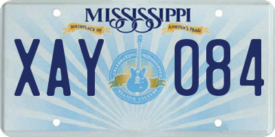 MS license plate XAY084