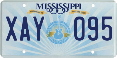 MS license plate XAY095