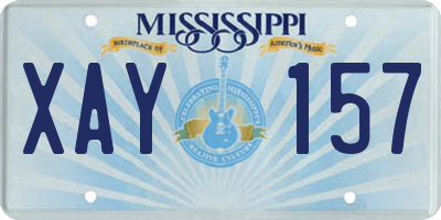 MS license plate XAY157