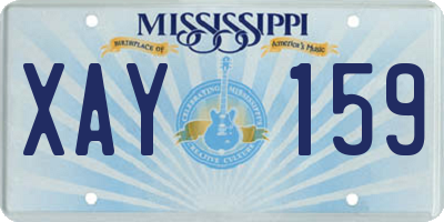 MS license plate XAY159