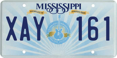 MS license plate XAY161