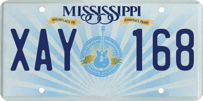 MS license plate XAY168