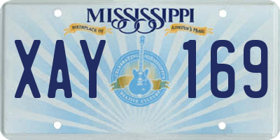 MS license plate XAY169