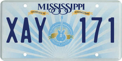 MS license plate XAY171