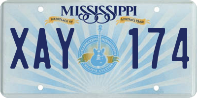 MS license plate XAY174
