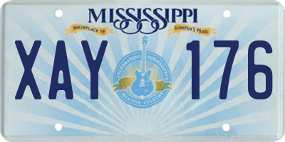 MS license plate XAY176